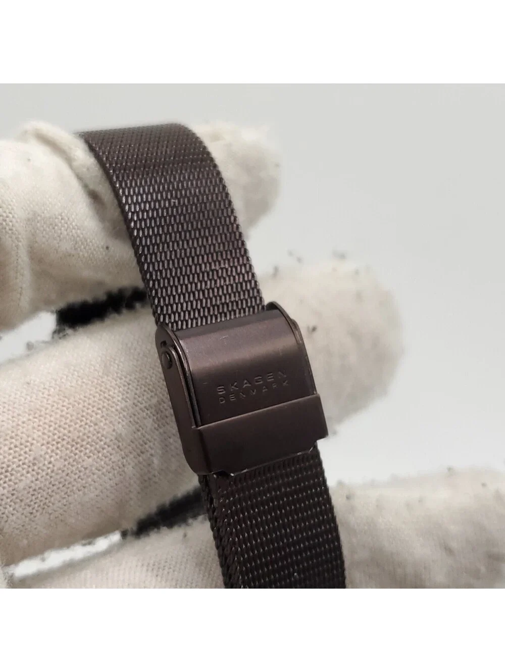 Skagen 7 Jewels  Watch Women 21mm Square Brown Dial New Battery  Working